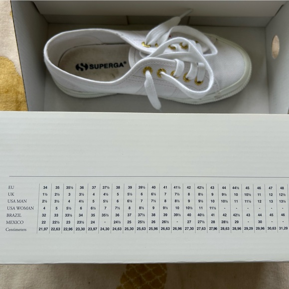 Women’s Superga Cotu Classic - White/Gold - Size 5.5 (euro 35.5) - Picture 5 of 6